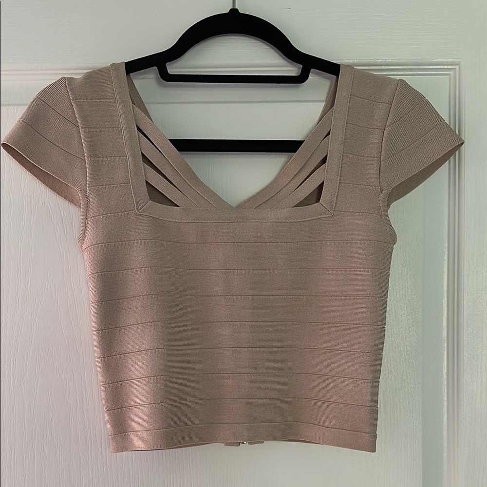 Elegant Beige Women's Top